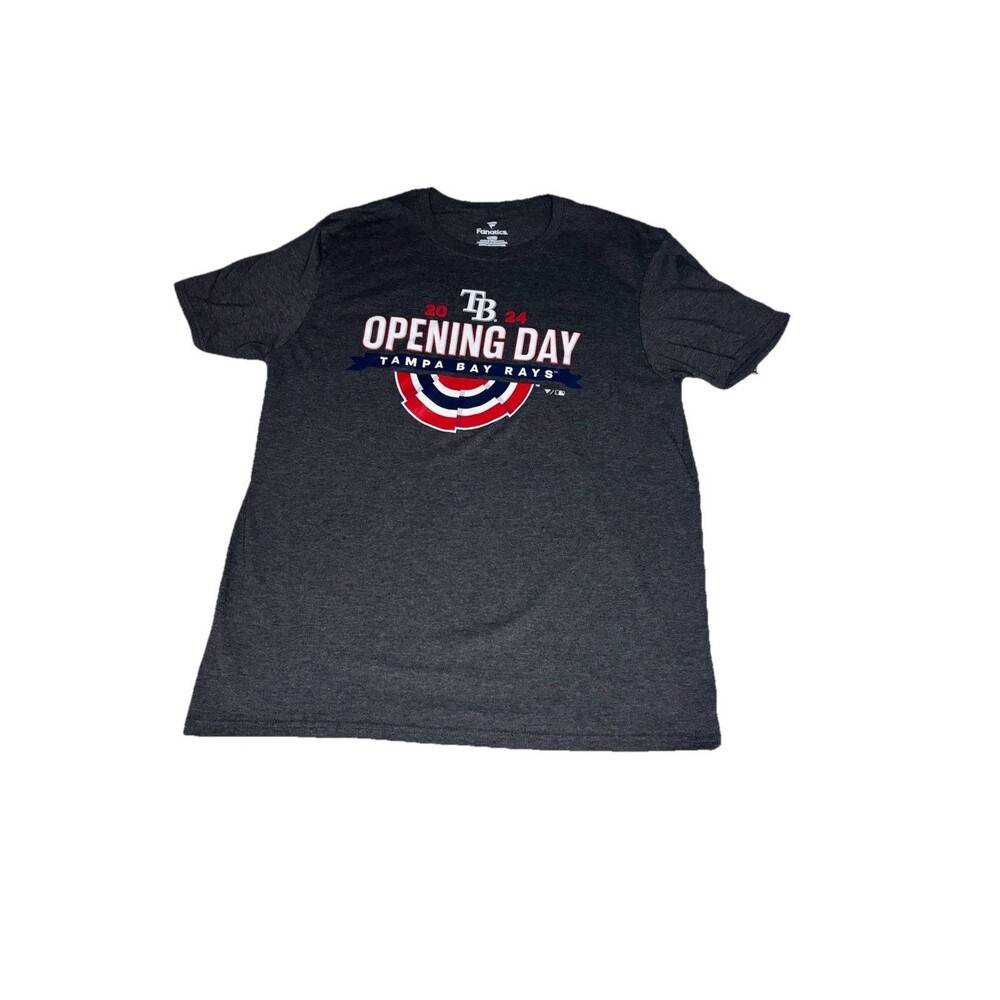 Tampa Bay Rays 2024 Opening Day T Shirt‎ Large Fanatics MLB Baseball Tee